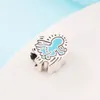 925 Sterling Silver Radiant Angel Bead si adatta ai braccialetti con ciondoli stile Pandora di gioielli europei