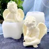 Candles Large 3D Angel Silicone Mold Handmade Aromatherapy Plaster s for Making Resin Epoxy Decoration Tools 230217