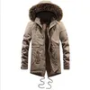 Men's Down Warm Men Padded Parka Cotton Coat Winter Hooded Jacket Mens Personality Large Thick Windproof Parkas Male