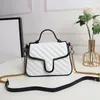 G Marmont Mini Bag Split Cross Body Bag Kains schoudertassen Echte lederen letter Hardware Draad Lady Wallets Verwijderbare kettingband Luxe ontwerper