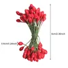 Decorative Flowers 50pcs 6mm Double Heads DIY Artificial Mini Pearl Flower Stamen Pistil Floral Stamens Scrapbooking Craft For Wedding Party