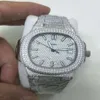 Luxury version Watch 40MM Diamond Dial Wristwatches Nautilus 5719 10G-010 Mechanical Automatic Asia 2813 Movement Mens Watch253G