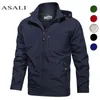 Chaquetas para hombre Casual impermeable primavera abrigos militares hombres prendas de vestir exteriores Bomber cremallera Hip Hop piloto abrigo 230216