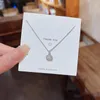 Anhänger Halsketten Mode Vintage Hohl Kristall Zirkon Herz Tropfen Halskette Frauen Koreanische Einfache Schlüsselbein Kette Täglichen Tragen Schmuck Geschenk