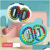 Dekompressionsleksak 2st Rotating Magic Beans Cube Fingertip Fidget Toys Kids Adts Relief Spin Bead Puzzles Children Education Intelli Dheyh