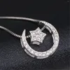 Pendanthalsband Sliver Plated Star Necklace Women's Wedding Party Gift P001