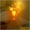 Balon Walentynki Balony LED Light Luminous Bobo Ball Flashing Rose Bouquet Lover Prezenty na przyjęcie urodzinowe upuść deliv dhyja