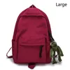 Sac à dos mode voyage école solide couleur toile sacs à dos pour adolescente sac décontracté femmes cartables sac à dos sacs