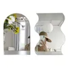 Mirrors Fowecelt Aesthetic Room Decor Decorative Wall Mirror Acrylic Makeup Beauty Cosmetic Table Irregular Bohemian