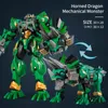 Action Toy Figures 5 In 1 Transform Dinosaur Toys Action Anime Figure Robot Assemble Deformed Educational Toys for Children Boys Christmas Gifts 230217