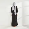 Vêtements ethniques Robe Femme Musulmane Mode Rayé Broderie Dentelle Style Robe Musulmane Robes Élégantes Abayas Pour Les Femmes