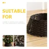 Christmas Decorations Tree Skirt Collarbase Stand Artificial Treescover Basket Ring Farmhouse Holiday Rattan Wicker Collars