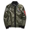 Mens Jackets Male Bomber Men Army Military Pilot Badge Embroidery Baseball Double Sided Motorcycle Coat Big Size 5XL 6XL 230216
