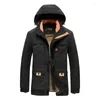 Jaqueta de inverno masculino Homens de lã grossa Lã de streetwear quente Exército Parka Parka Multi-Pocker Windbreaker Fur Capuzes Bomber Bomber Jackets