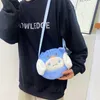 Niedliche Skew Straddle-Plüsch-Kleintasche für Mädchen, Cartoon-Merlot-Motiv, niedliche, vielseitige One-Shoulder-Damentasche im Großhandel