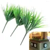 Fiori decorativi 10 pz/lotto erba verde piante artificiali plastica famiglia matrimonio primavera estate soggiorno decorazione