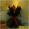 Balon Walentynki Balony LED Light Luminous Bobo Ball Flashing Rose Bouquet Lover Prezenty na przyjęcie urodzinowe upuść deliv dhyja