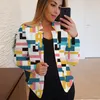 Kadınlar Suits Blazer Kadın Moda Baskısı Sıradan Küçük Takım Kısa Kadınlar