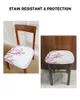 Chair Covers Spring Pink Flower Cherry Blossom White Elastic Seat Cover For Slipcovers Dining Room Protector Stretch