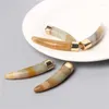 Pendant Necklaces Fashion Natural Horns Shape Men Women Amazonite Stone Pendants Accessories For Handmade Necklace Jewelry Making 1pc