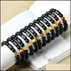 Brins Perlés 8 Mm Perles De Pierre Oeil De Tigre 12 Constellation Couple Bracelet Noir Hommes Bracelets Pour Femmes Pseras Mascina Hombre Entier Dhhb1