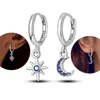 2023 925 Sterling Silver New Fashion Margarita et boucles d'oreilles en argent en forme de fleur, boucles d'oreilles rondes en zircon cubique