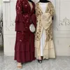 Ethnic Clothing Islamic Women Caftan Moroccan Gowns Djelaba Open Abaya Dubai Kimono Turkish Cardigan Ramadan Eid Muslim Hijab Dresses