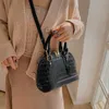 Einfache einfarbige Steinschalentasche mit großer Kapazität und Textur, Handtasche, Freizeit-Umhängetasche
