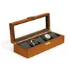Oglądaj pudełka drewniane słynne przechowywanie znakomity prezent opakowania może pomieścić 5 zegarków