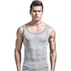 Herrtankstoppar 2023 sommar män kläder lösa casual gym rund hals t-shirt all-match tryckt polyester singlet