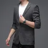 Ternos masculinos Blazers Blazer jaqueta listrada de listras de outono casual casual sobretudo casual