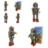 Christmas Toy Space Vintage Man Robot Collection Tin Toys Classic Clockwork Wind Up Walking Mechanical for Collectible Prese