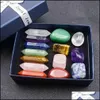 Stone 7 Chakra Set Reiki Natural Crystal Stones Polishing Rock Quartz Yoga Energy Bead Healing Decoratio Vipjewel Drop Delivery Juweel Dhkbc