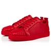 Patent calf leather red bottoms womens casual shoes platform designer sneakers mens women low top spike Loafers suede nappa vintage luxury size 13 trainers with box