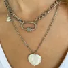 Choker Chokers Punk roestvrijstalen ketting ketting Hoge kwaliteit Cubaanse unieke spiraalvormige hanghangende heren hiphopstijl nek juwelier