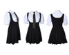 Vestidos casuais harajuku vestido preto preto mulheres japonesas estilo formal emo goth kawaii vestidos escuros academia fada grunge roupas alternativas z0216