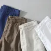 Mäns shorts Nya 2021 Summer Mens Linen Shorts Casual Solid Commonta Shorts Straight Button100 Flax Shorts Bermuda Asian Size L8216 Z0216