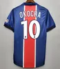 Okocha Paris Retro Soccer Jerseys PSGS 93 94 95 96 Leroy Adailton 98 99 00 01 02 03 90 92 Classic Rai Anelka Ibrahimovic Camisas de Futebol Ronaldinho Simone