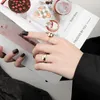 Trouwringen Jianery Punk Retro Geometrische Ring Vrouwelijke Luxe Onregelmatige Boho Sieraden Voor Vrouwen Mannen 2023