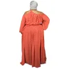 Plus size jurken vrouwen kleding vallen achtergrondloos lange mouw maxi jurk breien vintage retro groothandel druppel