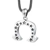 Fer à Cheval Pendentif Colliers Argent Sterling 925 Boule chaîne Vintage Gothique Punk Hip-hop mode Intemporel Bijoux Accessoires Cadeaux Pour Hommes 50 55 60 65 cm