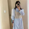 Casual Dresses 2023 Woman Long Shirt Dress Cotton Korean Fashion Clothing White Plus Size Big Spring Sleeve Loose