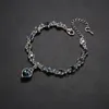 Strang Perlenstränge Blaues Freund-Armband mit tschechischen Preciosa-Kristallen Herz runde Perlen Kette Charm Handschmuck für Frau Mama PartyBeaded