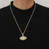 Pendant Necklaces Brass Micro Pave Cubic Zircon Pendants Women Necklace Hip Hop Jewelry Party Gift CN425