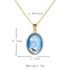 Hänge halsband blå himmel vit moln halsband transparent hart glas kreativa runda örn mönster kvinnliga smycken gåva
