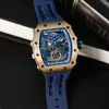Montres-bracelets TSAR BOMBA squelette montres hommes horloge automatique étanche luxe affaires mécanique montre-bracelet cadeau