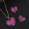 Collier boucles d'oreilles ensemble GODKI Jimbora doux mignon coeur pendentif 2 pièces chaîne bijoux pour femmes mariée mariage fête spectacle