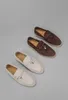 Sapatos de grife da Itália Loropiana pina pina pina mocassins são sapatos macios e confortáveis ​​em estilo britânico de estilo britânico