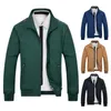 Vestes pour hommes col montant grande veste confortable hommes veste bandoulière printemps manteau simple pour un usage quotidien