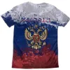Męskie koszulki Modna Rosja Niedźwiedzie 3D T-shirty Letnia okrągła szyja Rosyjska flaga Flaga z krótkim rękawem Streetwear Owwajowe topy 230217